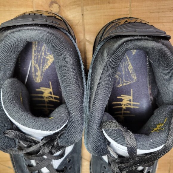 Nike Air Jordan 3 Mens 15 Retro Tinker Hatfield SP Black Cement Metallic Gold - Picture 10 of 12